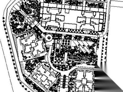 [四川]泸州小区景观规划设计施工图 居住区景观 示范区景观