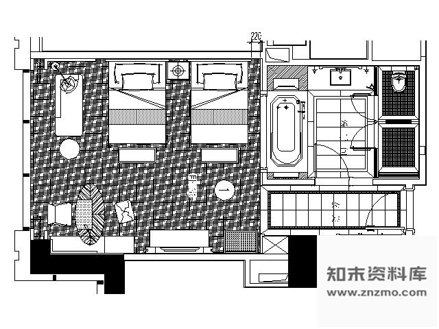 施工图五星豪华酒店B型套房施工图