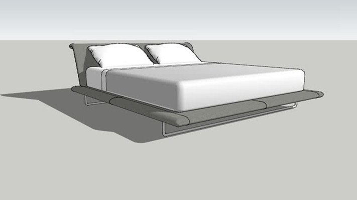双人床 草图大师模型
