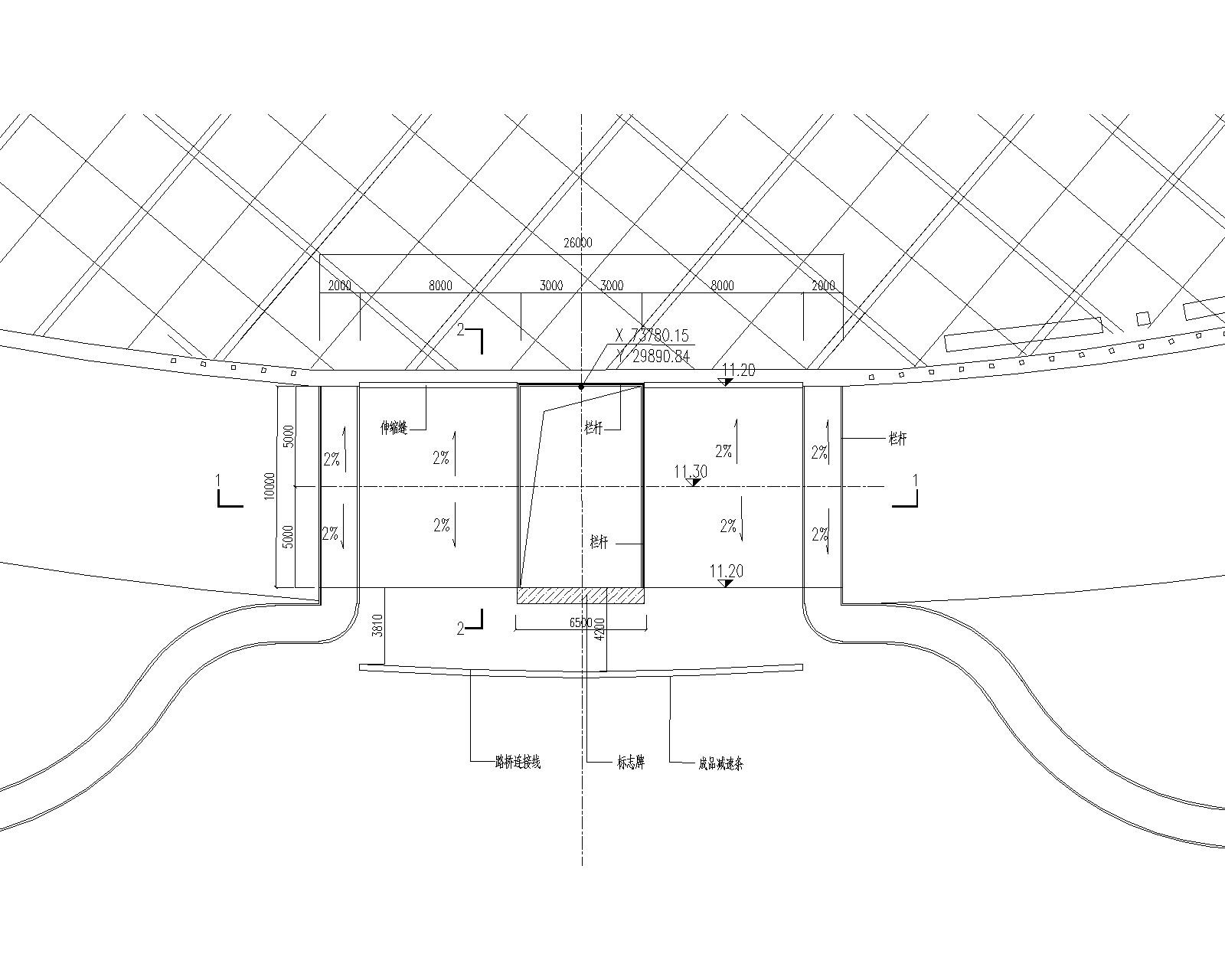 某商业室外混凝土人行桥结构施工图（CAD） 混凝土节点