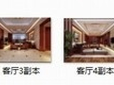 [江苏]某150平三室两厅样板间室内装修施工图（含效果） 平层