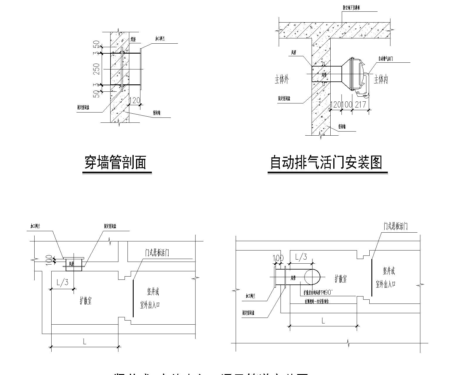 [广东]深圳某商业地下暖通施工图纸（含平时及战时系统... 建筑暖通