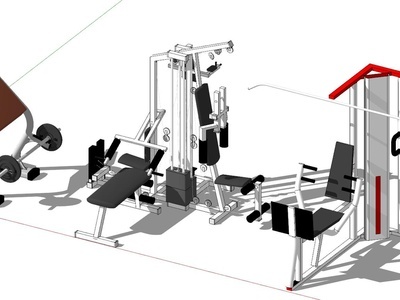 现代健身房健身器材