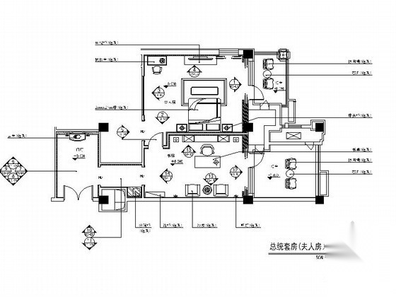 [天津]豪华酒店套房夫人房装修图 客房