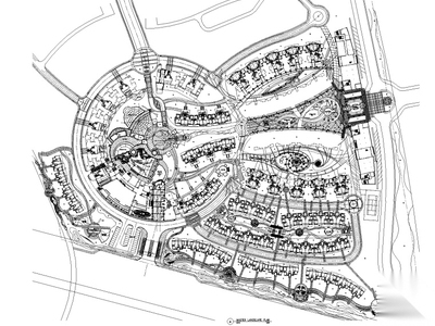 [广州]中海康城欧式花园全套景观设计CAD施工图 居住区景观