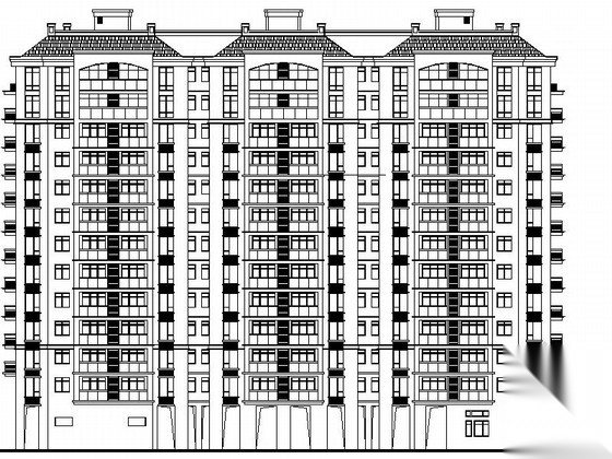 杭州 某十五层简欧风格商住楼建筑施工图