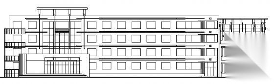 某师范大学附属中学四层教学科研楼建筑方案图