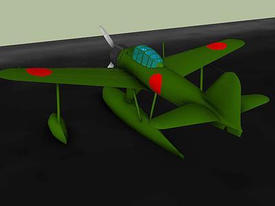IJNAF中岛A6M2-N, 2型浮动飞机，又名“Rufe”，在东京水上飞机基地，台湾