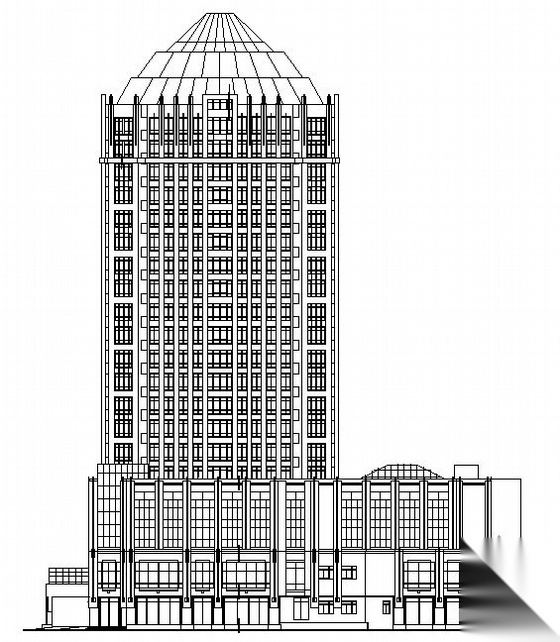 [南洋]某国际二十层商城建筑施工图