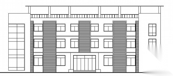 某三层框架办公楼建筑方案图