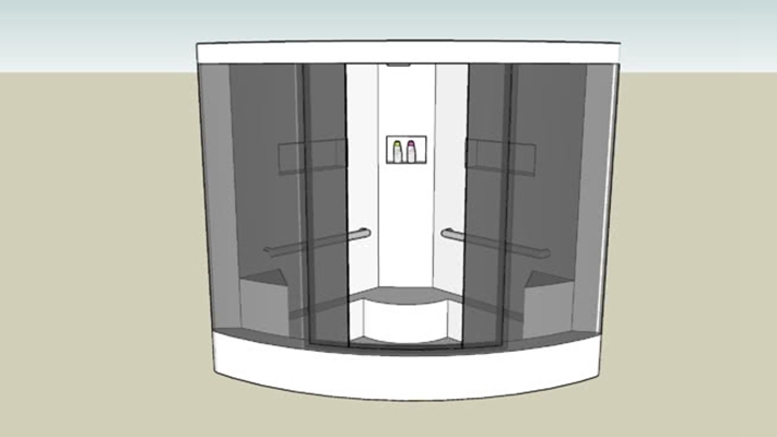 淋浴间 草图大师模型