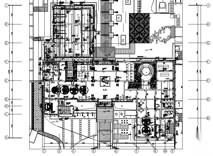 金海花园城会所空间设计施工图（附效果图）