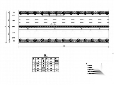 [湖南]现代景观道沿线植物设计施工图 景观