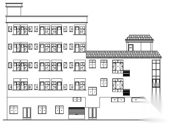 某五层商住楼建筑设计方案图