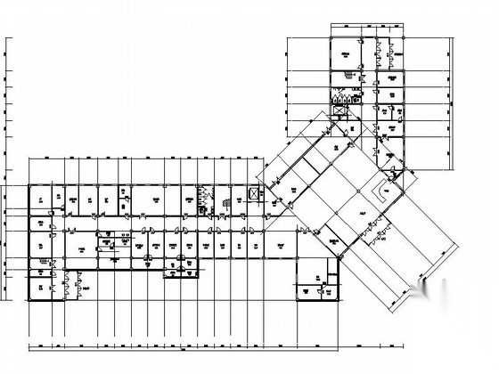 某医院主体四层综合楼建筑方案平面图及效果图