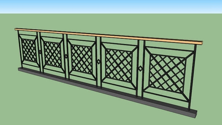 栏杆 草图大师模型