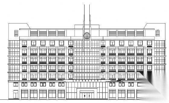 某消防队办公楼建筑施工图