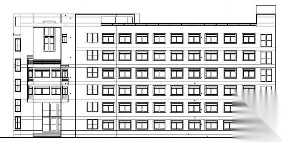 湘潭某学院六层教学楼建筑方案图