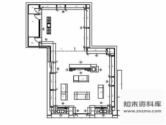 施工图时尚商务男装专卖店室内装饰施工图含效果图