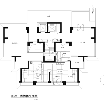 南京星雨花都D3户型施工图及材料表CAD下载、户型施工图及材料表CAD下载 别墅