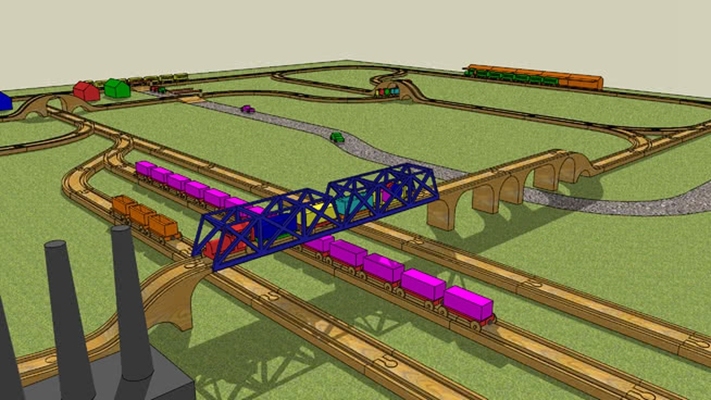 玩具火车 草图大师模型