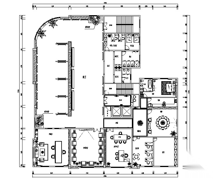 中式风格高档会所设计施工图（附效果图）