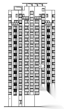 某小区十四层商住楼建筑初步图纸