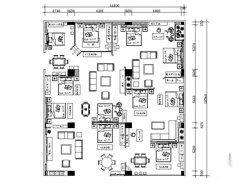 四川某中式家具专卖店 展厅 施工图