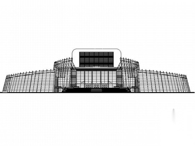[福建]现代风格省级千人坐席剧院建筑设计施工图 公共建筑