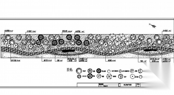 某道路绿化工程种植设计图 景观