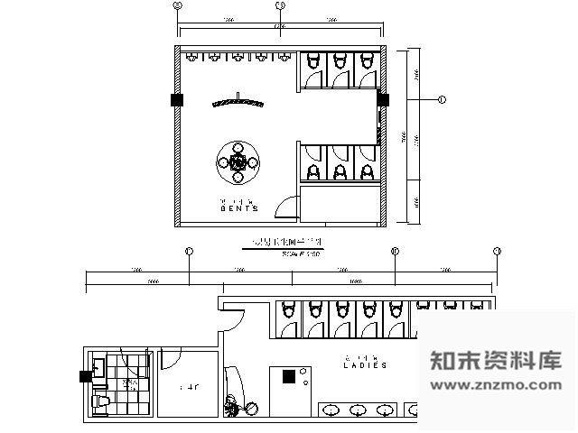 施工图五星酒店卫生间装修图