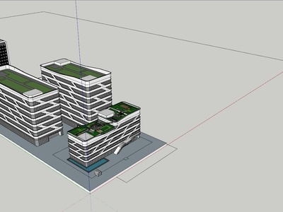 珠三角产业园 方形 空中绿化