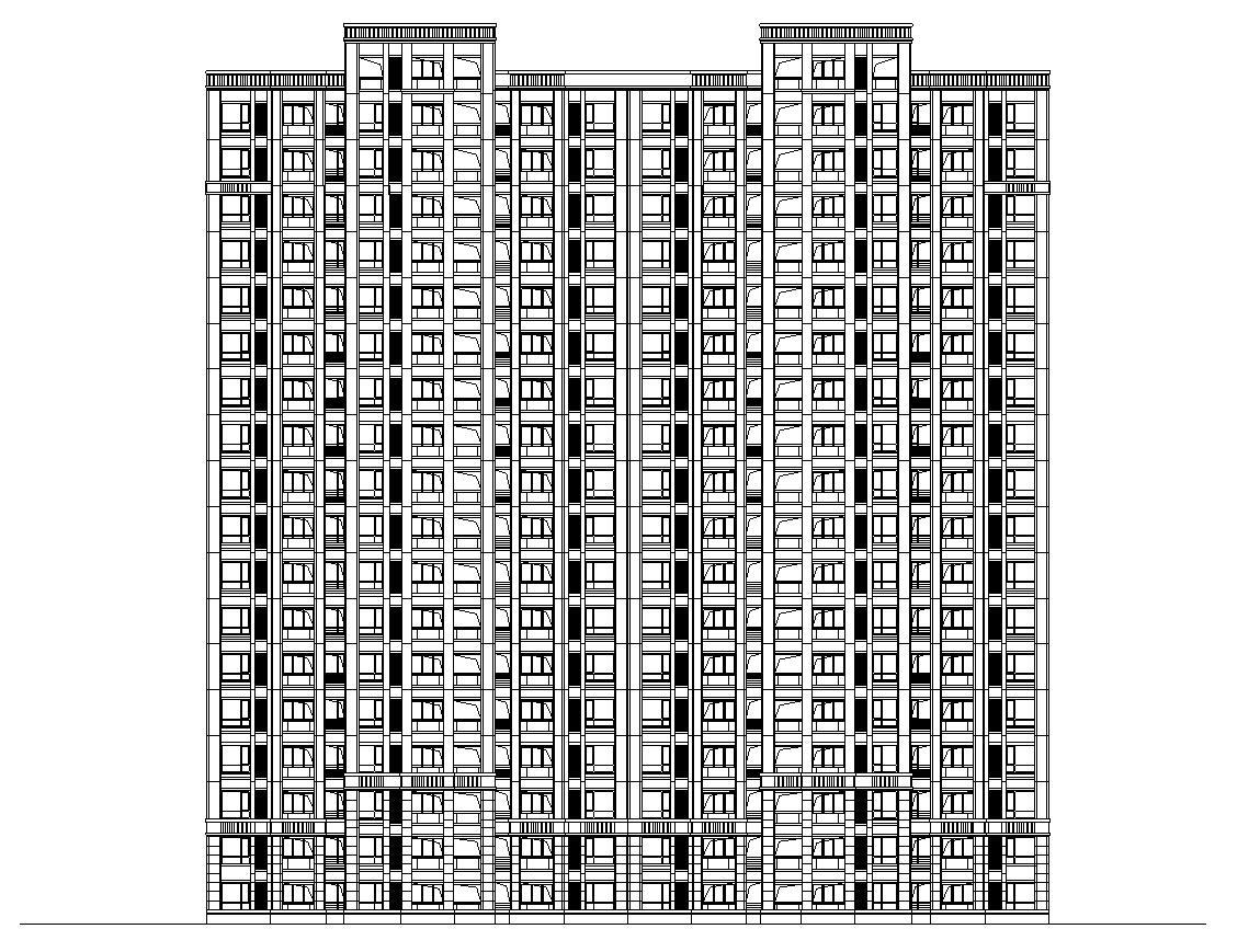 [山东]连云港蔚蓝海岸欧陆风格居住区建筑全套施工图（...