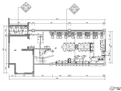 新疆乌鲁木齐二层烘培馆CAD施工图 效果图