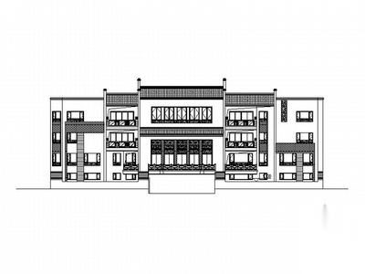 [福建]中式风格四合院建筑方案（含效果图）