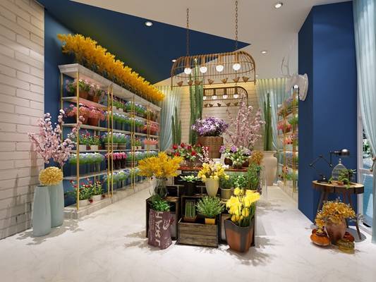 现代花店 花
