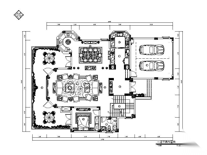 [重庆]欧式风格别墅建筑CAD施工图（含效果图）