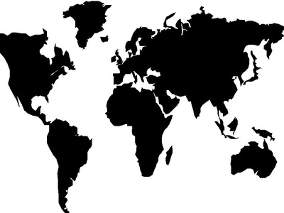 世界地图玻璃贴膜
