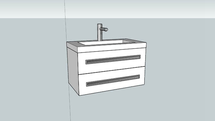 洗手台 草图大师模型