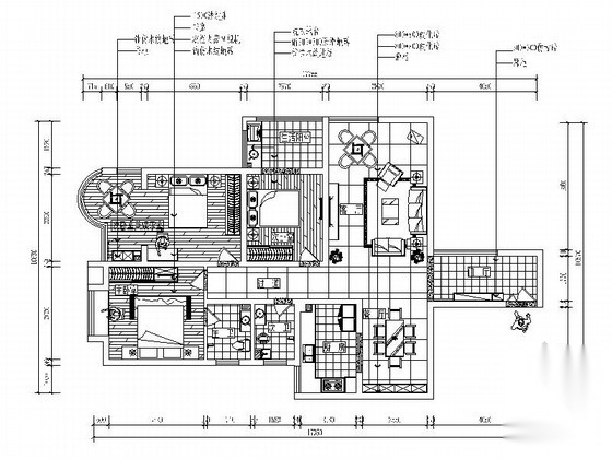 [重庆]精品楼盘新中式三居室装修图（含效果模型） 平层