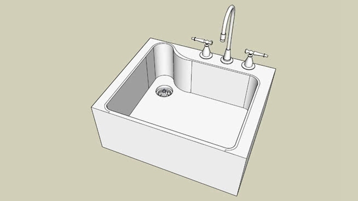 水槽 草图大师模型
