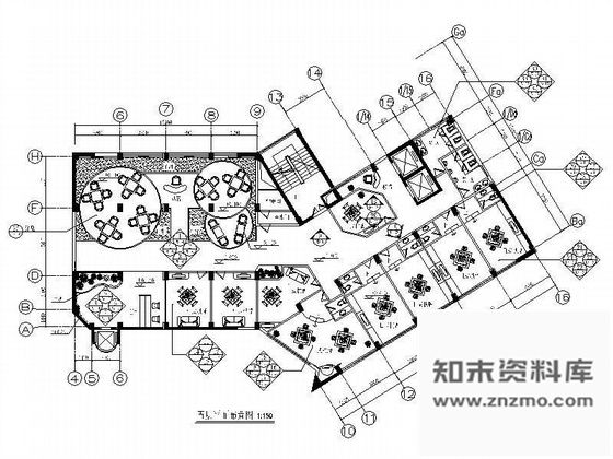 施工图某酒店五层装修设计图