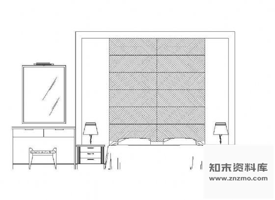 图块/节点床头墙面立面图块42