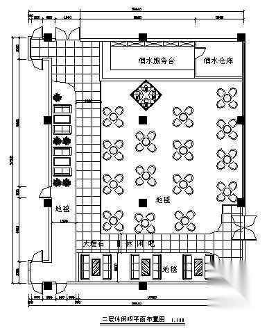 一休闲吧装修施工图
