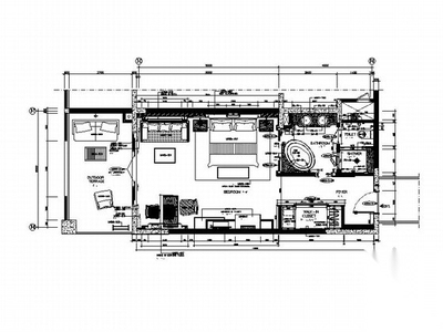 [云南]清新原木酒店式公寓样板间室内施工图（含效果图）