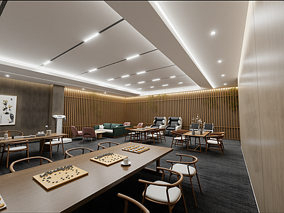 新中式棋牌室