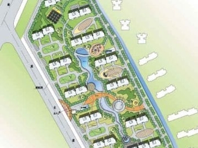 上海宝山区一号地块规划图 居住区景观