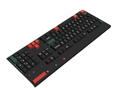 机械风格键盘模型