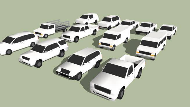 SUV、拾音器和厢式车62KB 机器 钞票 哑铃 显示器 口哨