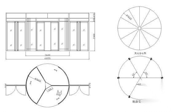 旋转门 施工图 门节点